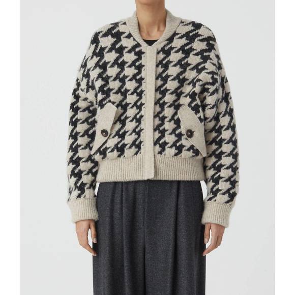 CLOSED Sweaters - NEW CLOSED jacquard cardigan in black